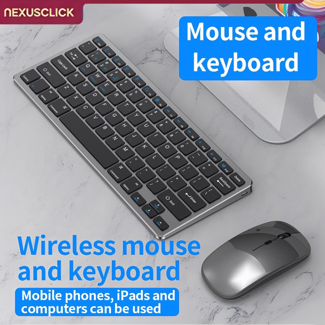 Gaming Keyboard And Mouse Combo Wireless - NexusClick 2.4G draadloos toetsenbord-muiscombinatie, ergonomische oplaadbare