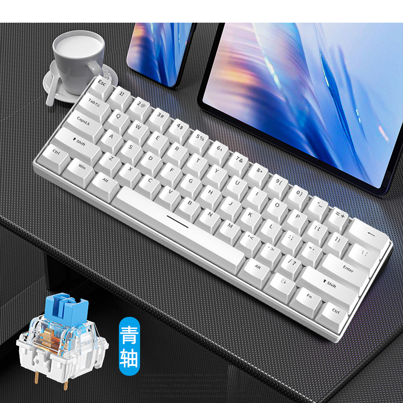 Gaming Keyboard Budget - Gamingtoetsenbord Wit Mechanisch Game USB-toetsenborden 60%