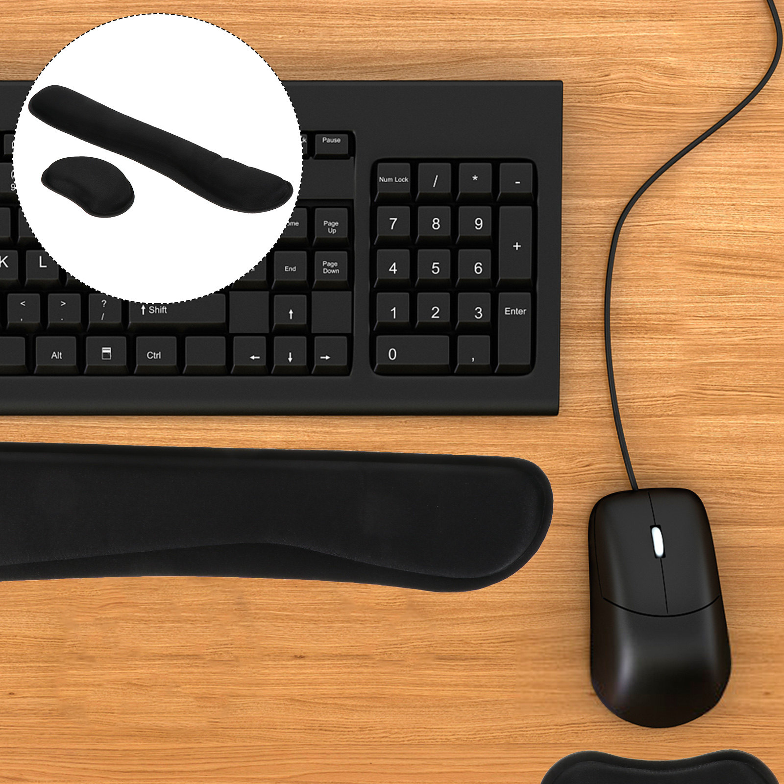 Gaming Keyboard Ergonomics - 1Set Memory Foam Polsteun Set Toetsenbord