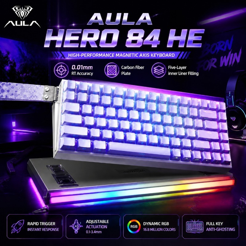 Gaming Keyboard Magnetic Switches - AULA HERO84 Magnetisch Gaming Mechanisch Toetsenbord