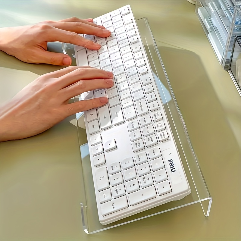 Gaming Keyboard Ergonomics - Acryl toetsenbordstandaard, transparante desktop-organizer, geschikt voor