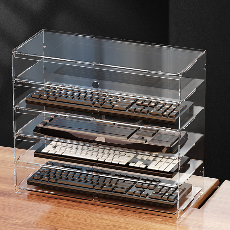 Gaming Keyboard Types - Premium helder acryl stofdichte vitrine Kantoortoetsenbord