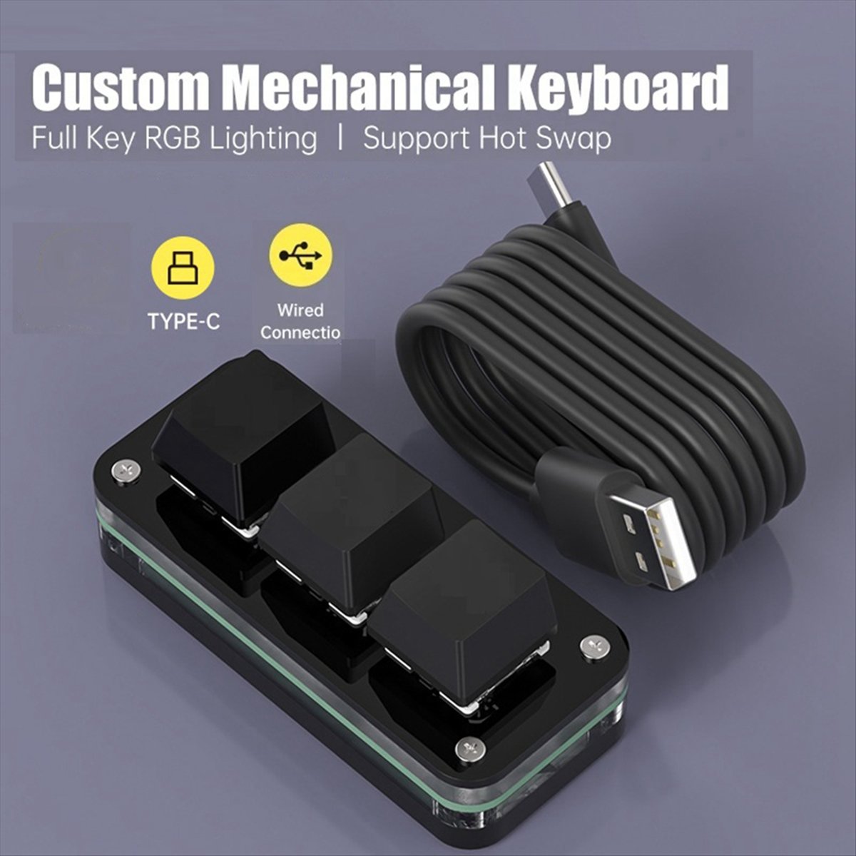Gaming Keyboard Types - doyou 3 toetsen Macro-programmering Mini-toetsenbord voor