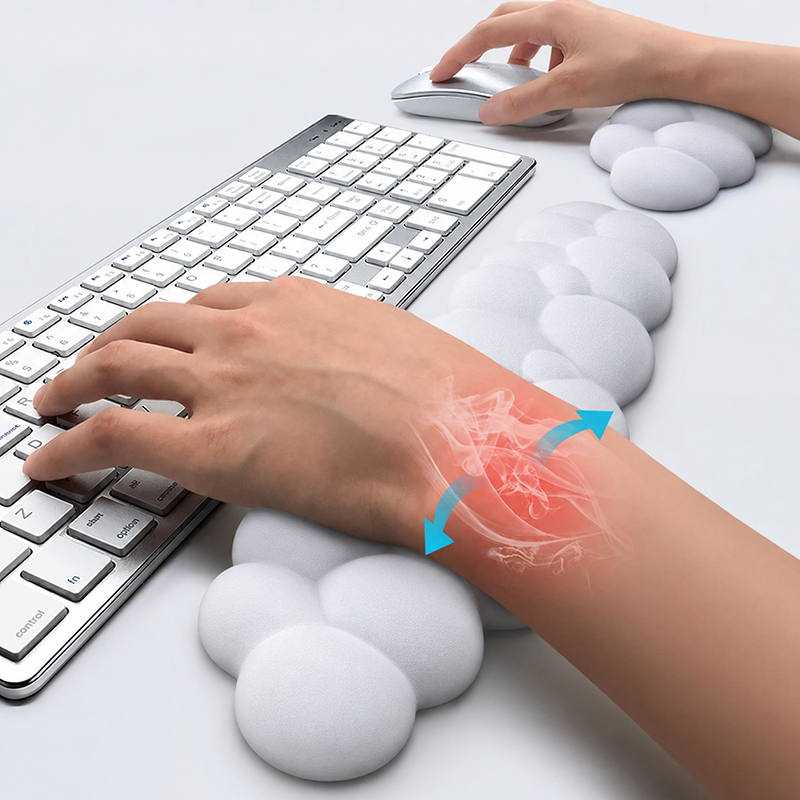 Gaming Keyboard Hand - Muismat met polssteun Toetsenbord Cloud Antislip