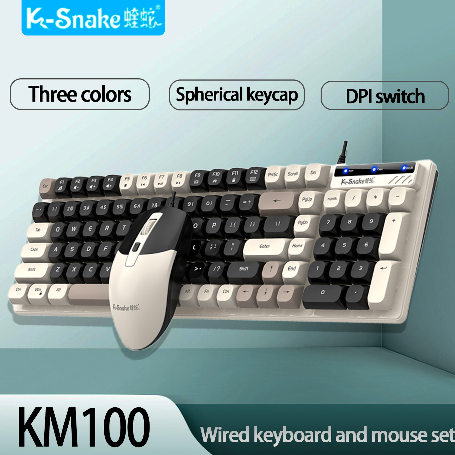 Gaming Keyboard And Mouse For Xbox - K-Snake KM100 Bedraad mode-toetsenbord en muisset