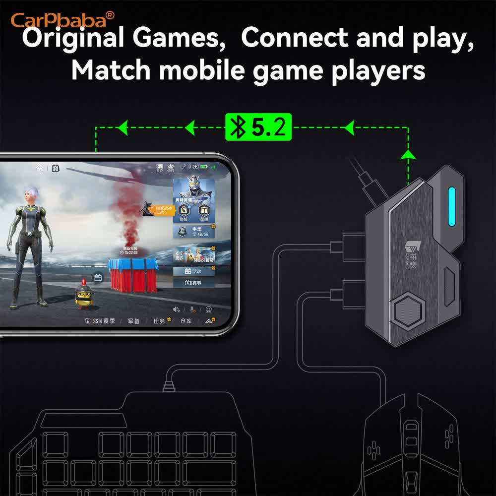 Gaming Keyboard Mobile - Mix SE/Lite Muis & Toetsenbord Converter