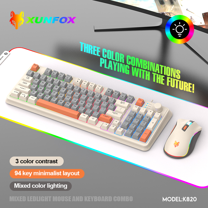 Gaming Keyboard And Mouse For Xbox - K820 USB Bedraad speltoetsenbord Muisset Verlicht