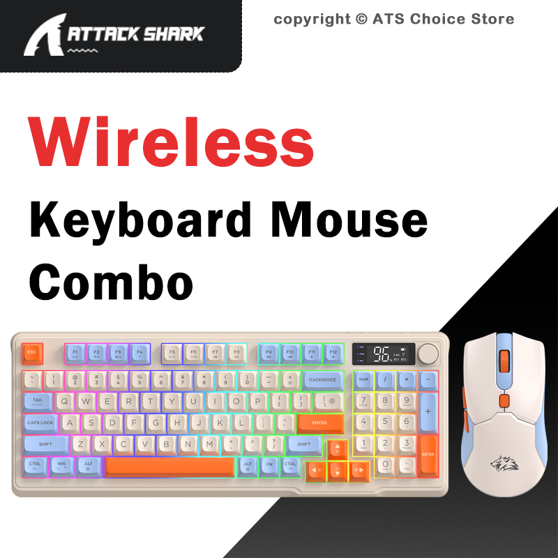 Gaming Keyboard Mouse Set - FREEWOLF T96 Draadloos Toetsenbord-Muis Combo, 96-toetsen