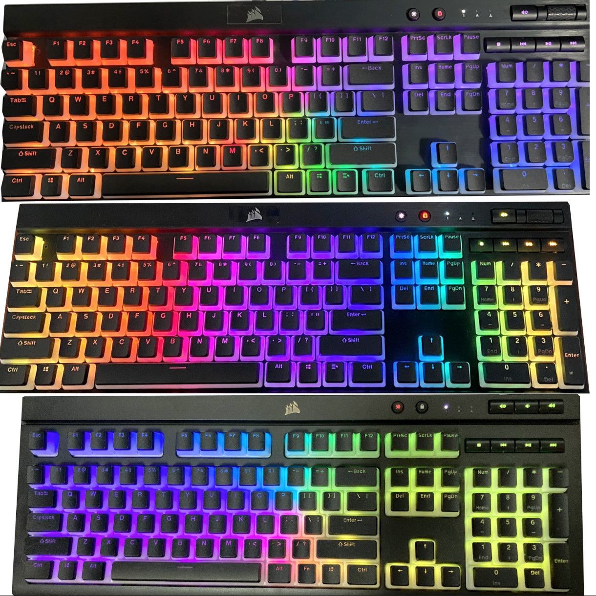 Gaming Keyboard Corsair - Doorschijnende Corsair Pudding Keycaps PBT Key