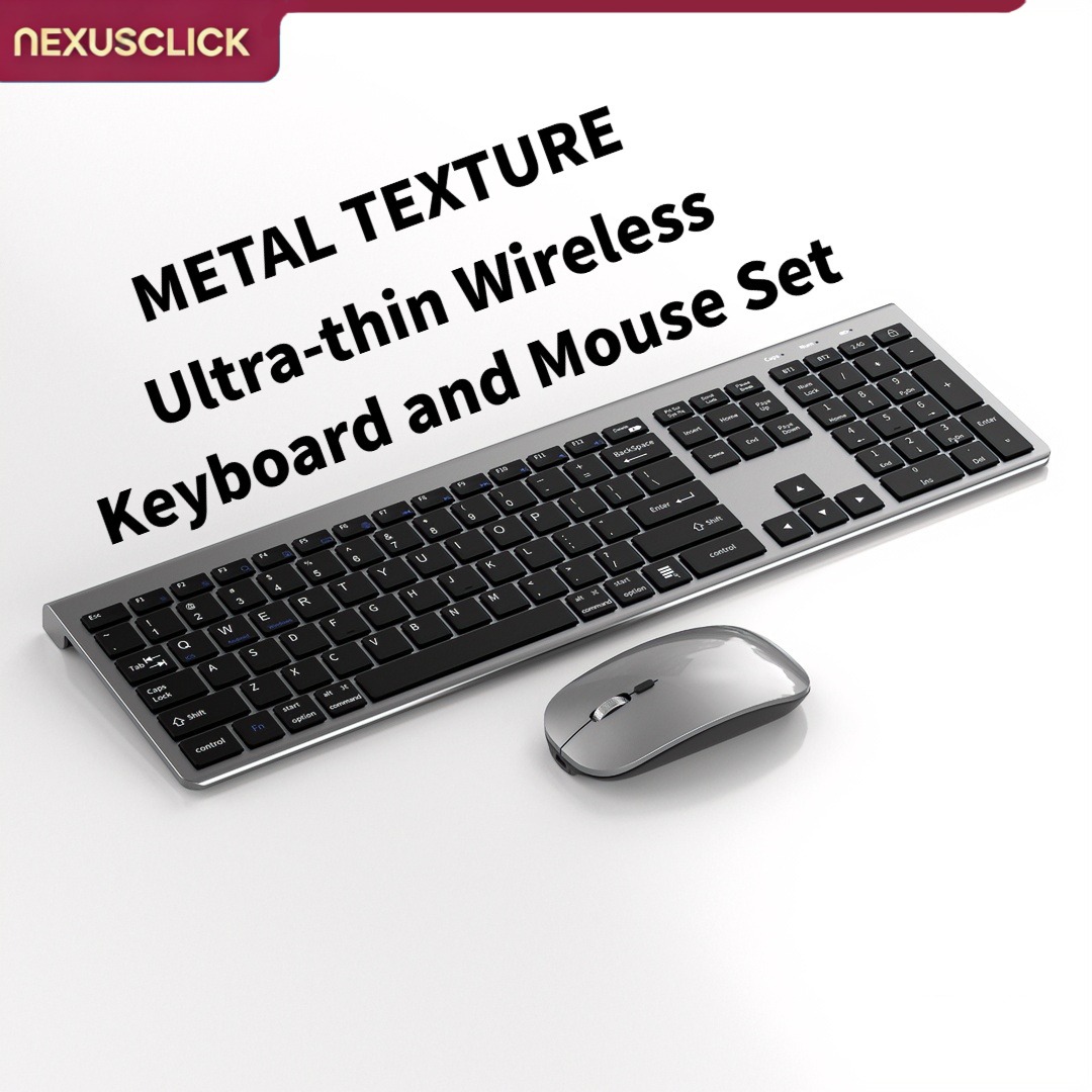 Gaming Keyboard And Mouse Combo Wireless - NexusClick 104 toetsen Draadloos Tri-Mode toetsenbord