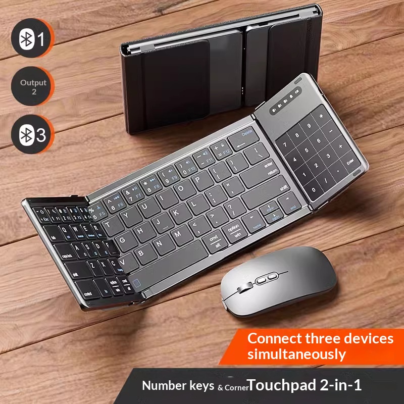 Gaming Keyboard Wireless - Mengzu Tri Fold draadloos Bluetooth-toetsenbord met