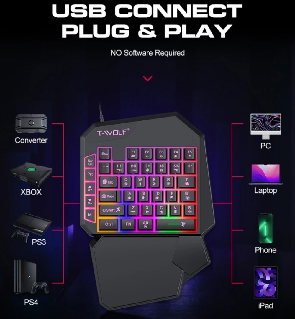 5-in-1 RGB Gaming Keyboard Mou - Gaming Keyboard And Mouse For Xbox recensie en prijs