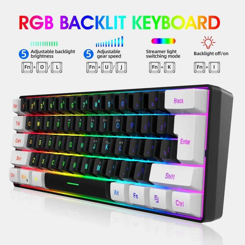 Toetsenbord en muis 60% comput - Gaming Keyboard Ergonomics recensie en prijs