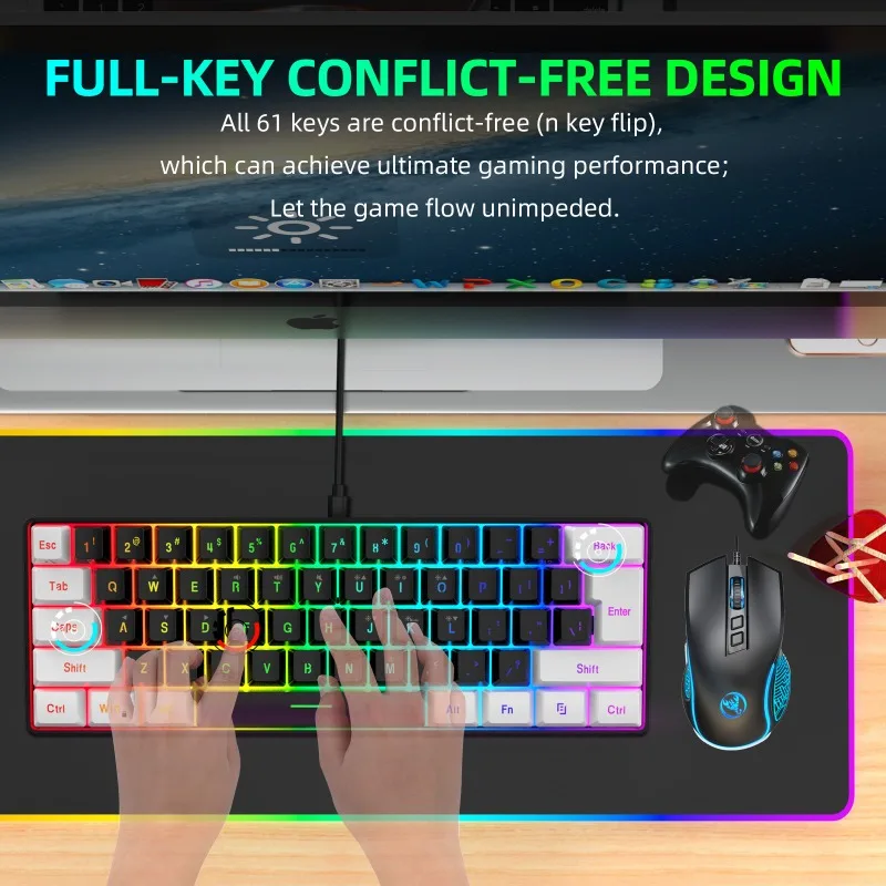 Toetsenbord en muis 60% comput - Gaming Keyboard Ergonomics recensie en prijs