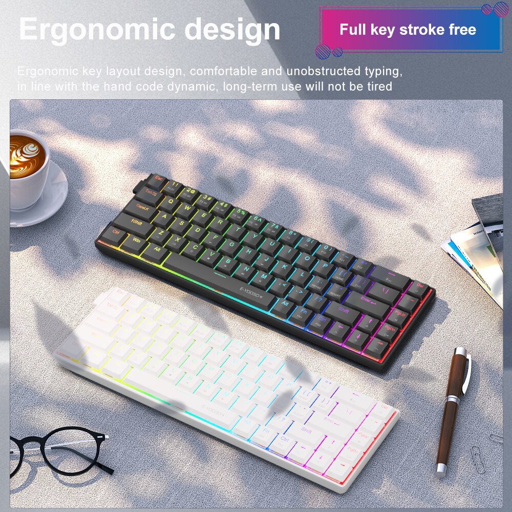 E-YOOSO A68 RGB Mini Slim USB  - Gaming Keyboard Mobile recensie en prijs