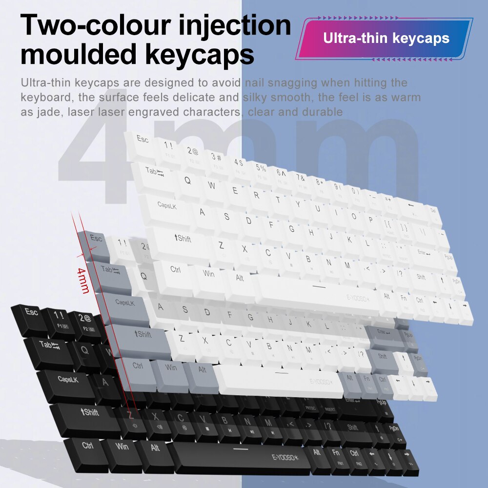 E-YOOSO A68 RGB Mini Slim USB  - Gaming Keyboard Mobile recensie en prijs