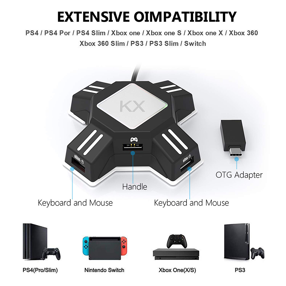 KX-adapter voor PS4-controller - Gaming Keyboard And Mouse For Xbox recensie en prijs