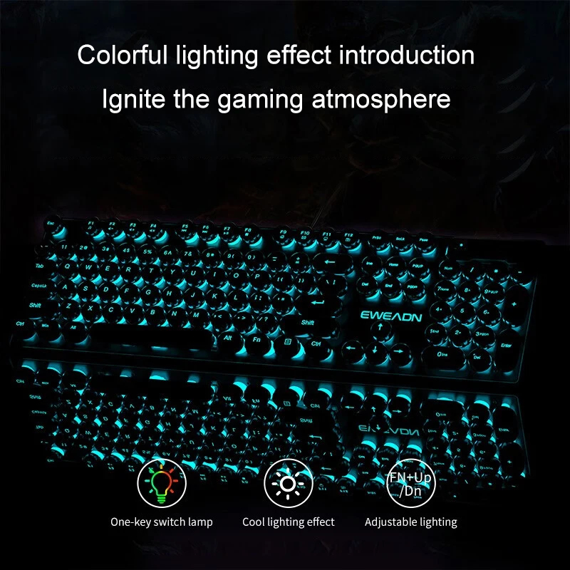 Retro Punk mechanisch toetsenb - Gaming Keyboard Wireless recensie en prijs