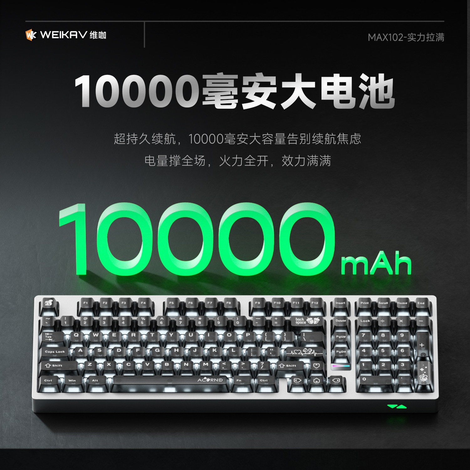 Weika Max102 aluminium behuizi - Gaming Keyboard Wireless recensie en prijs