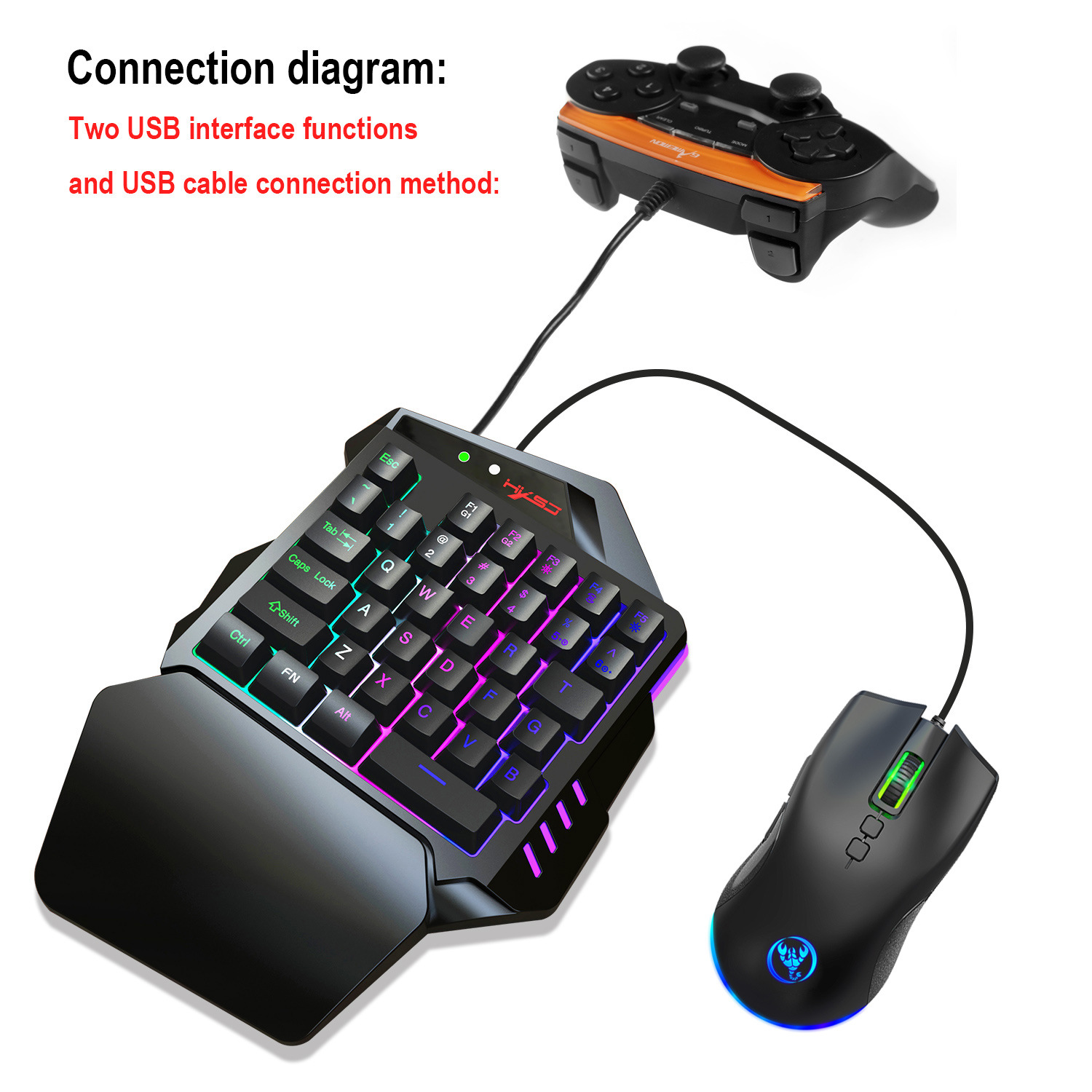 Gamer-toetsenbordset accessoir - Gaming Keyboard Mouse Set recensie en prijs