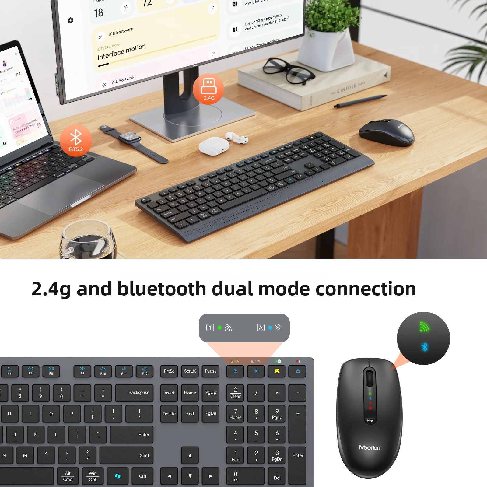 2.4G Bluetooth Dual-mode Draad - Gaming Keyboard And Mouse Combo Wireless recensie en prijs