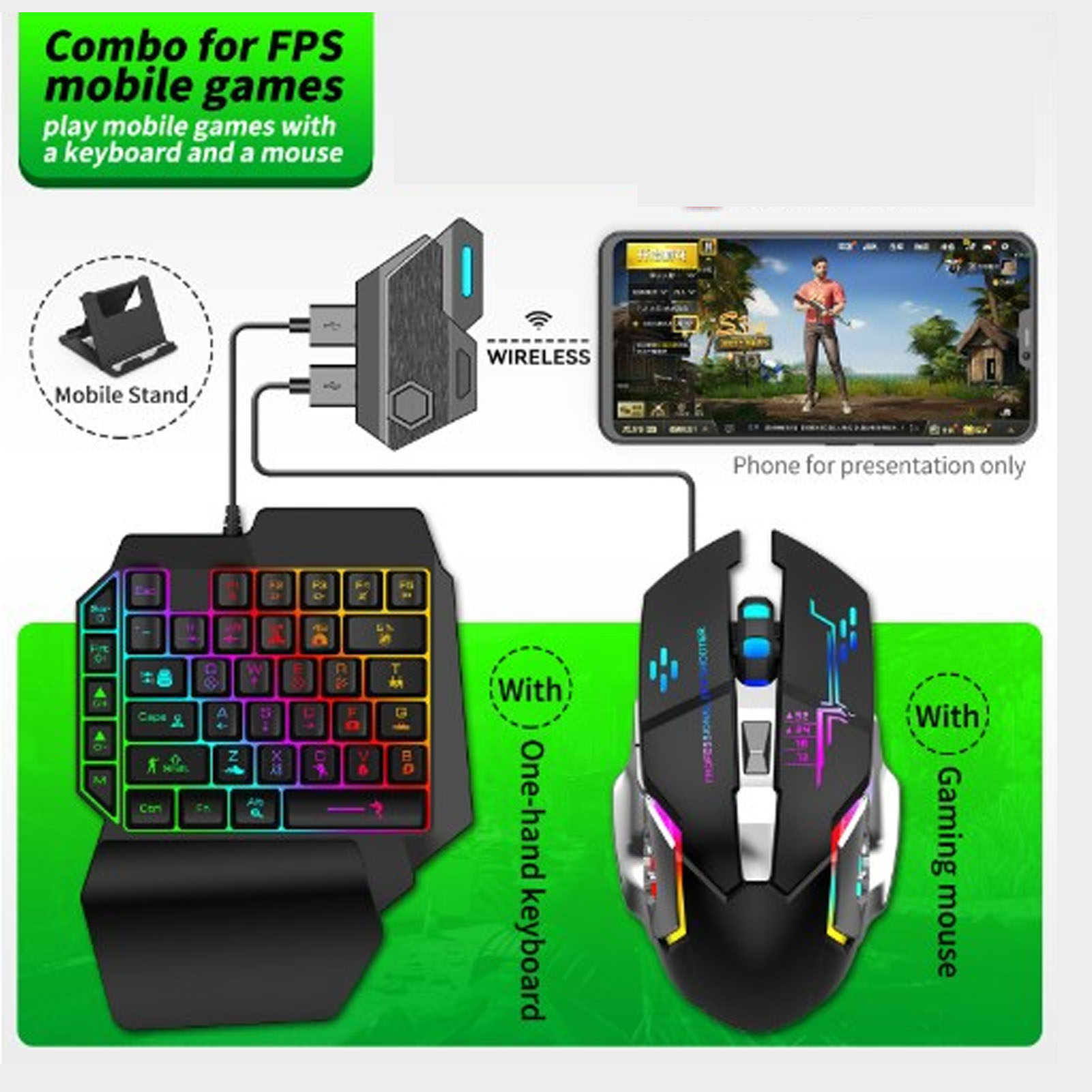 Toetsenbord-muis-converterset  - Gaming Keyboard Mouse Set recensie en prijs
