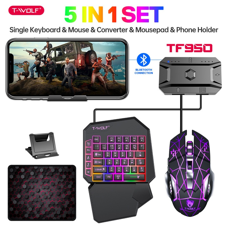 T-Wolf Tf950 5-in-1 éénhands g - Gaming Keyboard And Mouse For Xbox recensie en prijs