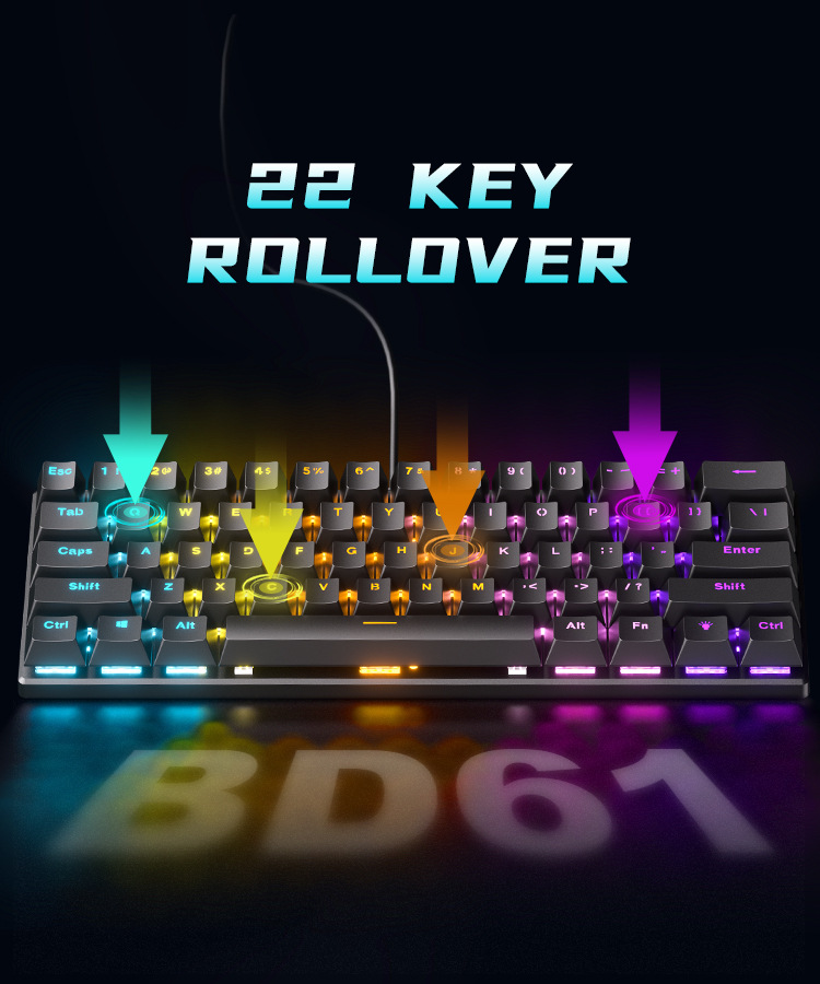 Mechanisch 60% gaming-toetsenb - Gaming Keyboard Budget recensie en prijs