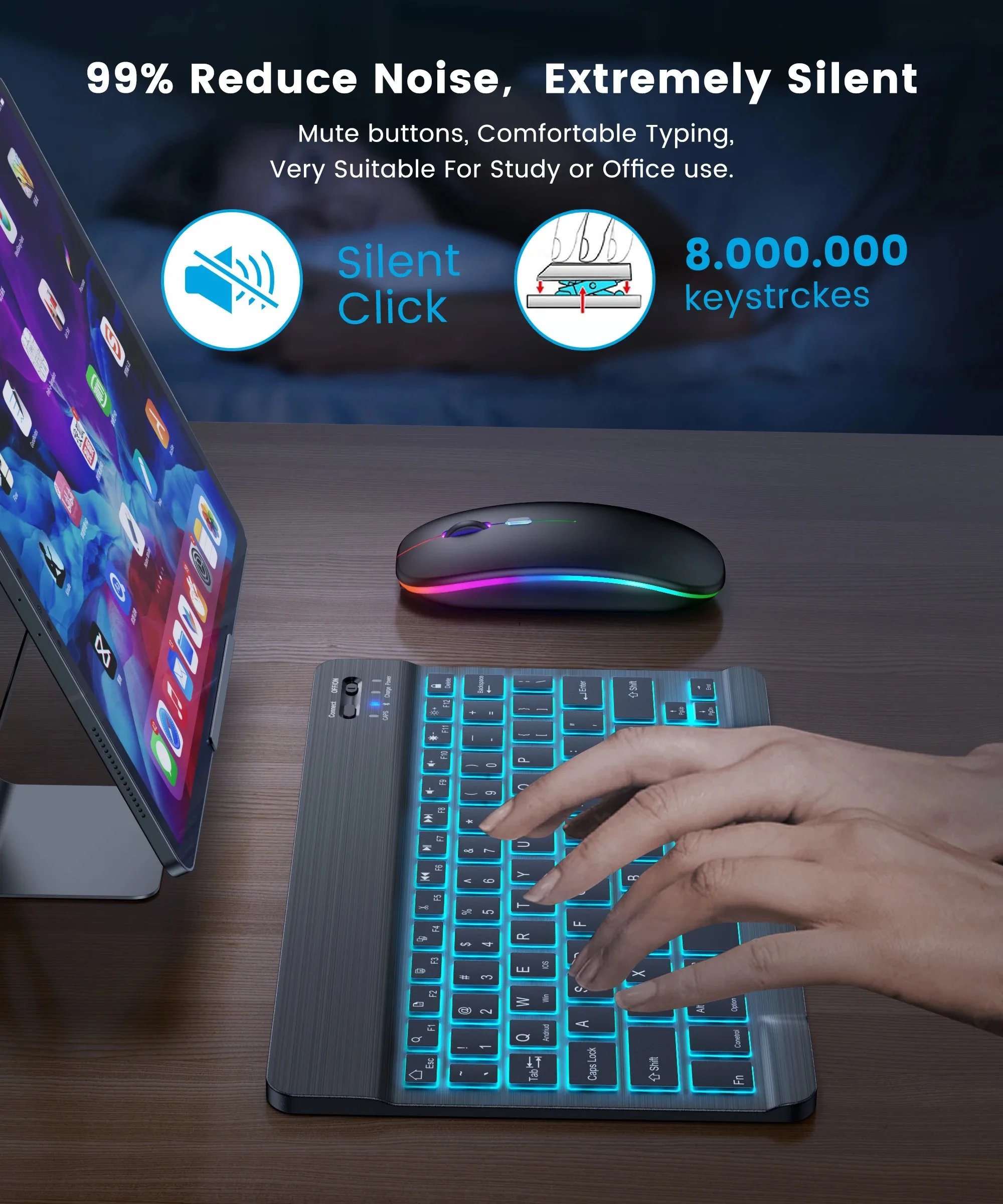 Mini verlicht RGB Bluetooth dr - Gaming Keyboard And Mouse For Xbox recensie en prijs