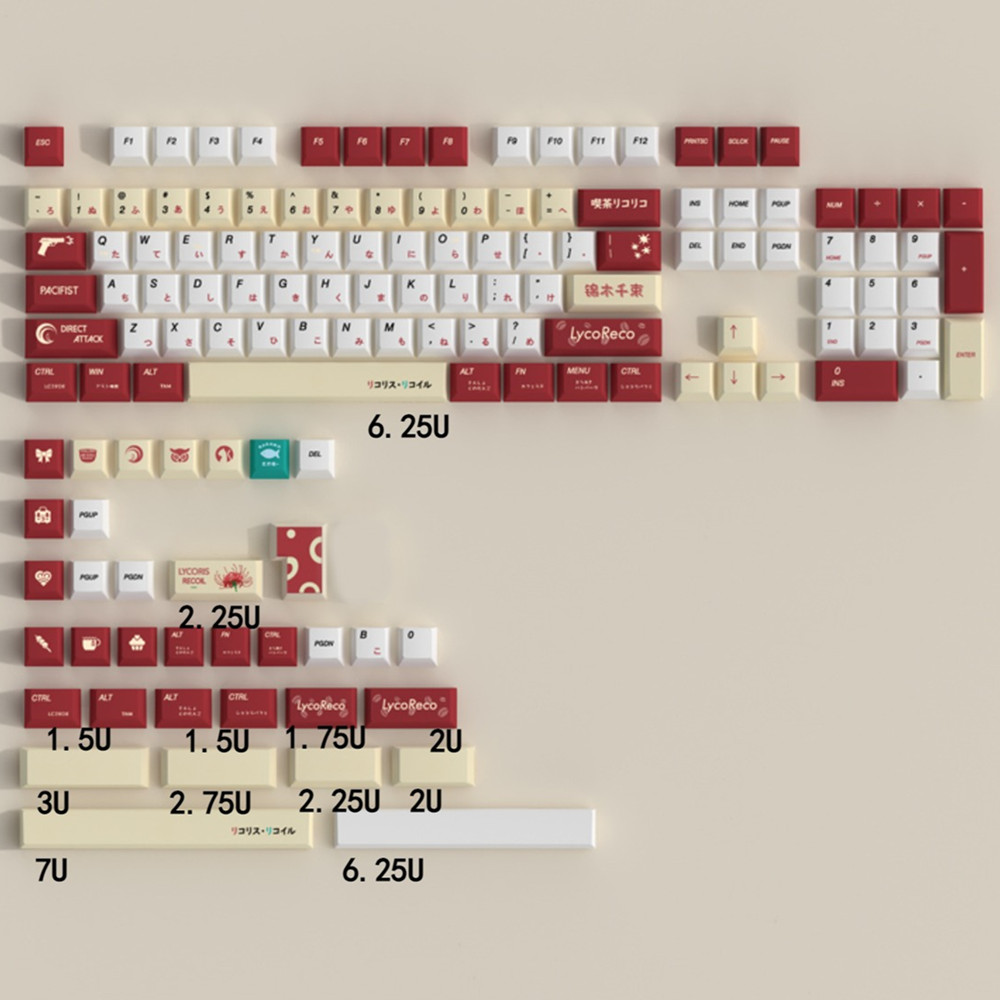Lycoris Recoil Anime PBT Keyca - Gaming Keyboard Ergonomics recensie en prijs